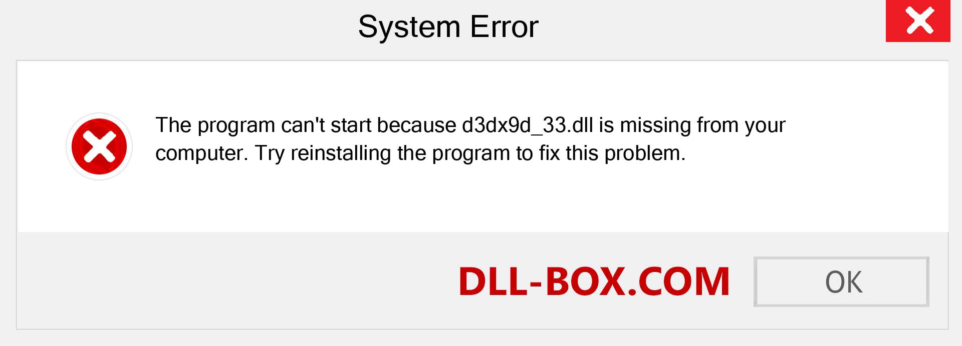  d3dx9d_33.dll file is missing?. Download for Windows 7, 8, 10 - Fix  d3dx9d_33 dll Missing Error on Windows, photos, images